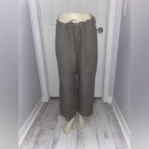 CP Shades Taupe/Brown Wide Leg Drawstring Pants